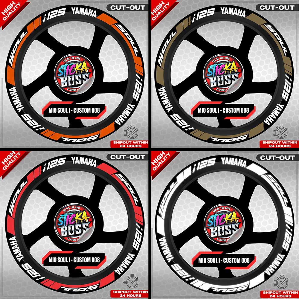 MIO SOUL I 125 MAG STICKER SET ( 2 MAGS ) - CUSTOM 008 | VINYL WATERPROOF CUT-OUT DECALS