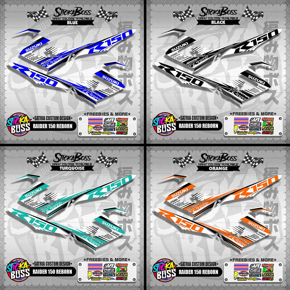 RAIDER 150 REBORN DECALS ( SATRIA CUSTOM DESIGN )【WITH FREEBIES】