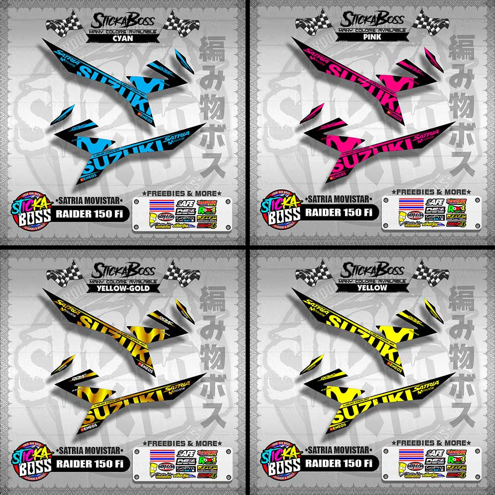 RAIDER 150 Fi DECALS ( SATRIA MOVISTAR )【WITH FREEBIES】