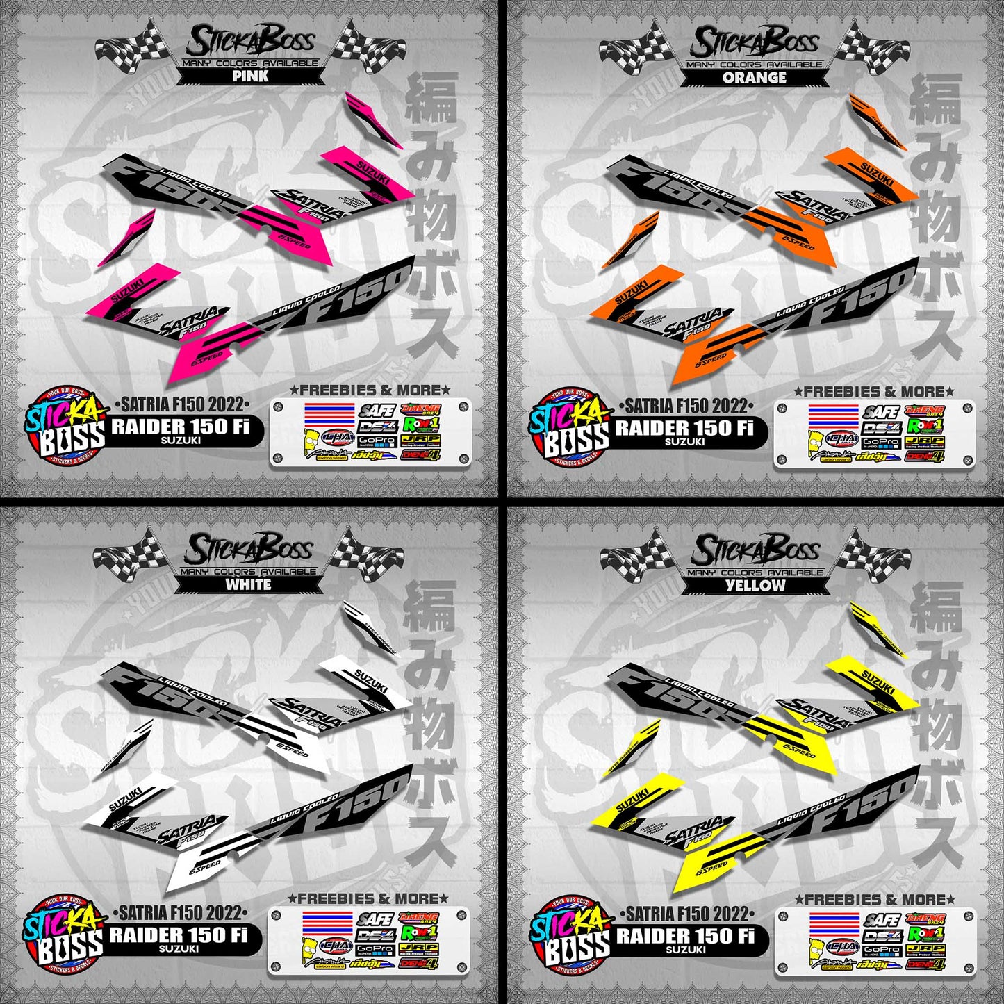RAIDER 150 Fi DECALS ( SATRIA F150 2022 )【WITH FREEBIES】