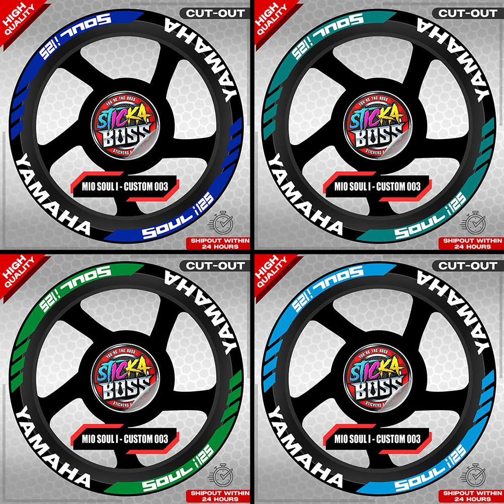 MIO SOUL I 125 MAGS STICKER SET ( 2 MAGS ) - CUSTOM 003 | VINYL WATERPROOF CUT-OUT DECALS