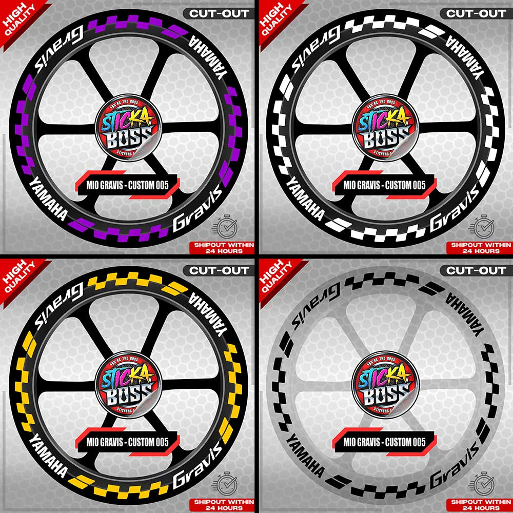 MIO GRAVIS MAG STICKER SET ( 2 MAGS ) - CUSTOM 005 | VINYL WATERPROOF CUT-OUT DECALS