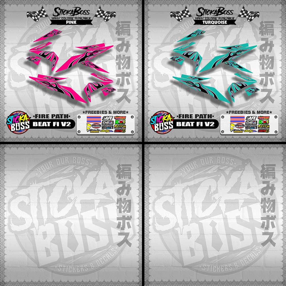 BEAT FI V2 DECALS ( FIRE PATH )【WITH FREEBIES】