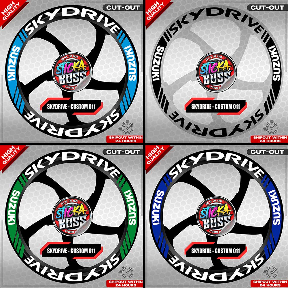 SKYDRIVE MAG STICKER SET ( 2 MAGS ) - CUSTOM 011 | VINYL WATERPROOF CUT-OUT DECALS