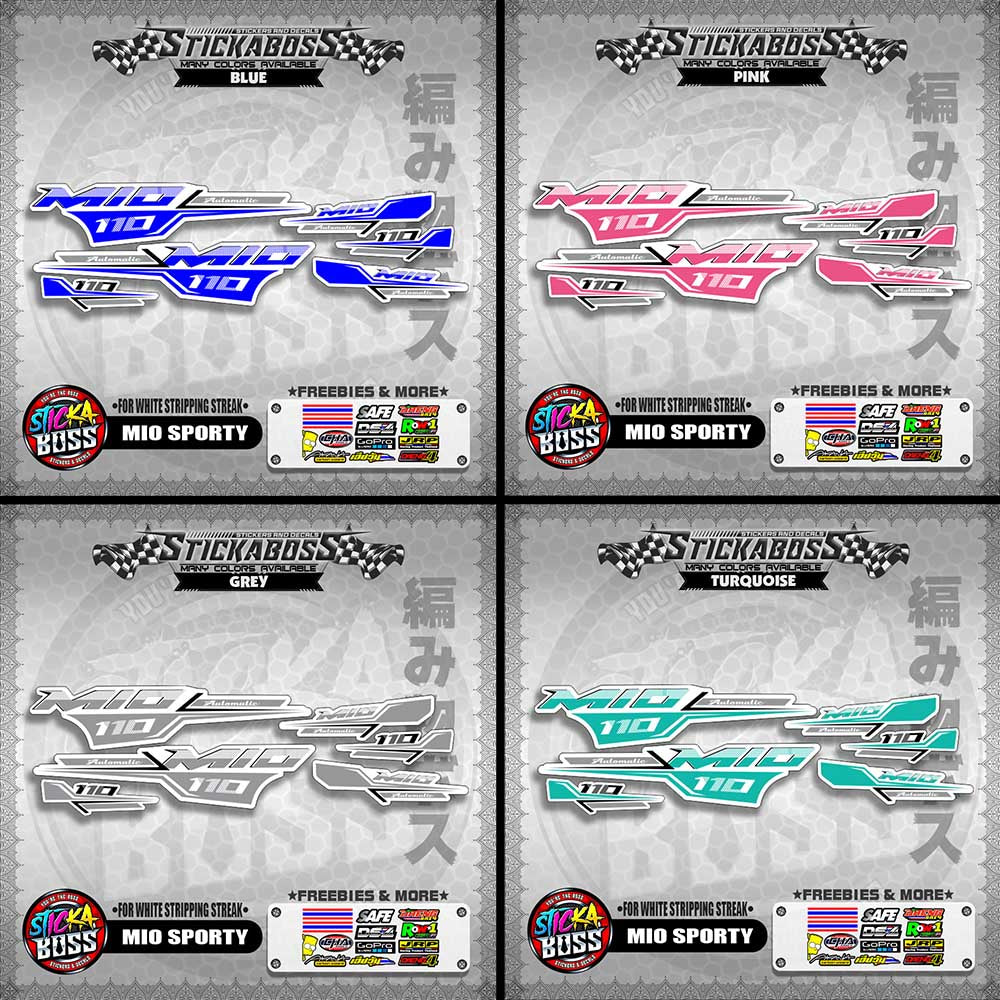 MIO SPORTY THAI CONCEPT STICKER DECALS ( FOR WHITE STRIPPING STREAK )【WITH FREEBIES】