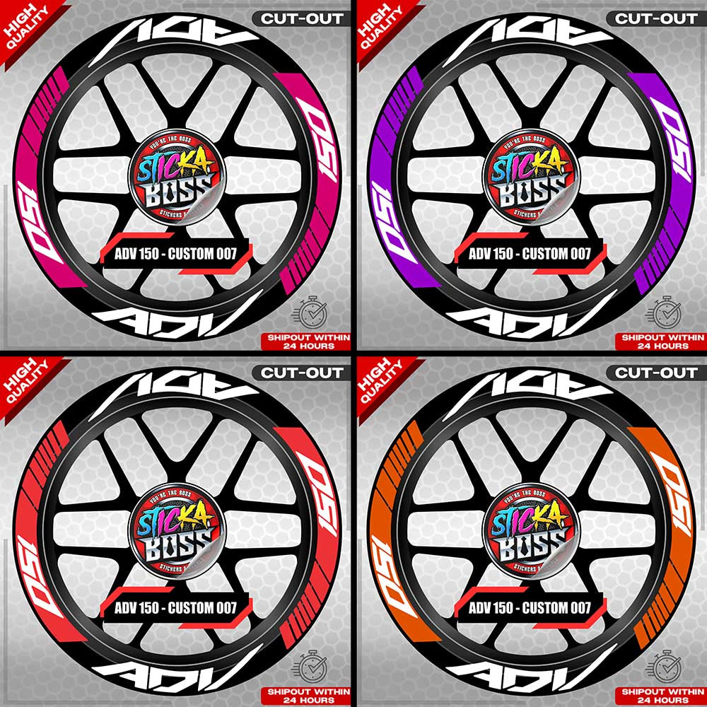 ADV 150 MAG STICKER SET ( 2 MAGS ) - CUSTOM 007 | VINYL WATERPROOF CUT-OUT DECALS