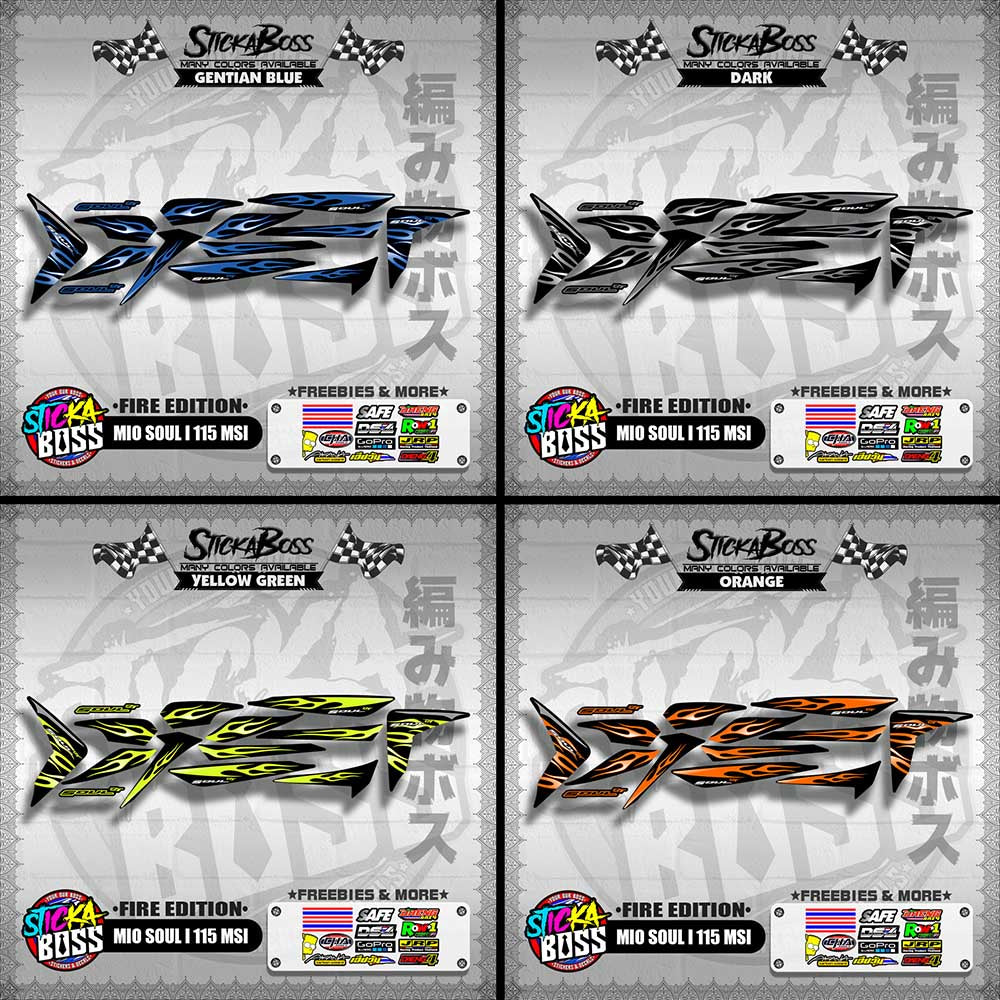 MIO SOUL I 115 MSI DECALS ( FIRE EDITION )【WITH FREEBIES】