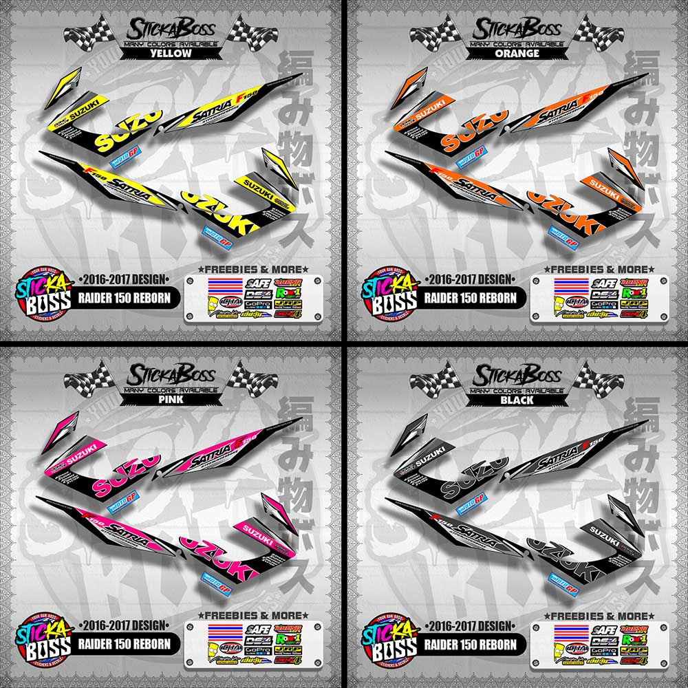 RAIDER 150 REBORN CARB STOCK DECALS ( 2016-2017 DESIGN )【WITH FREEBIES】