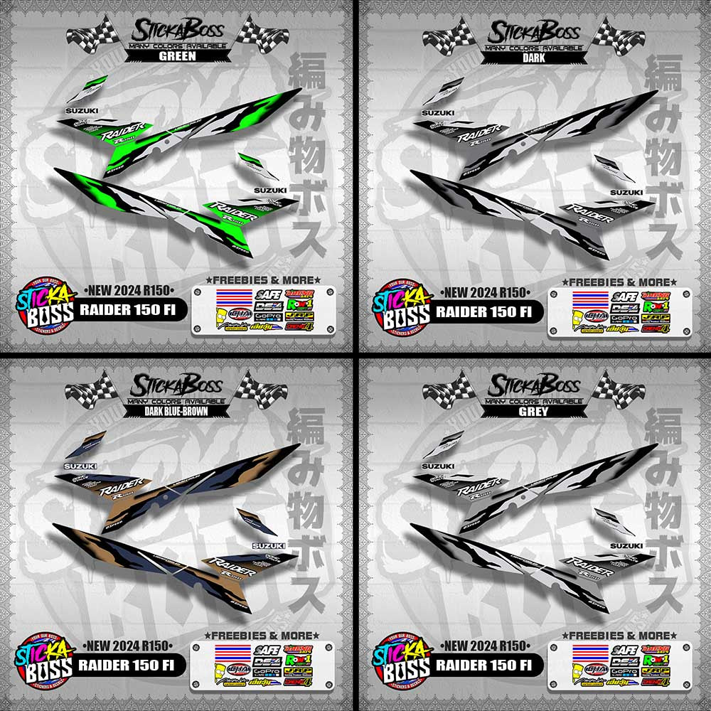 RAIDER 150 FI DECALS ( NEW 2024 R150 )【WITH FREEBIES】