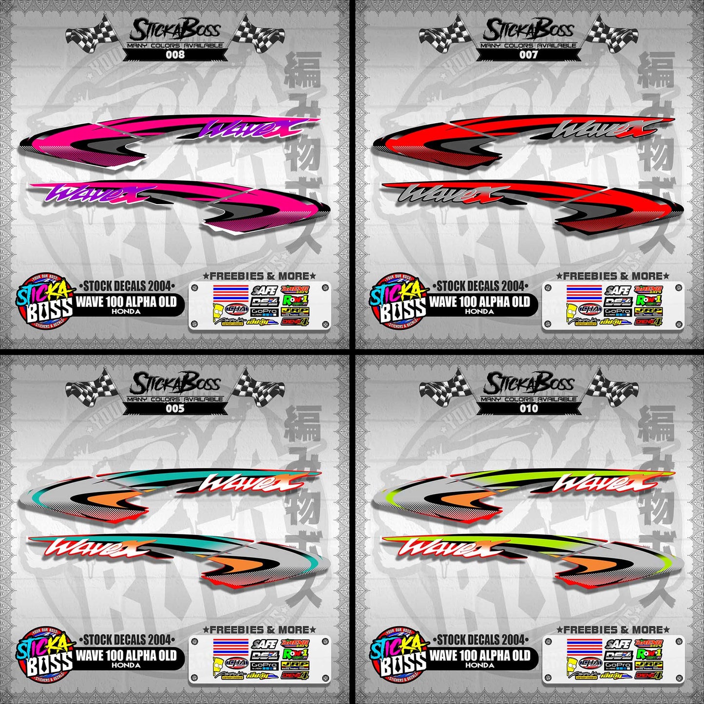 WAVE 100 ALPHA OLD ( STOCK DECALS 2004 )【WITH FREEBIES】