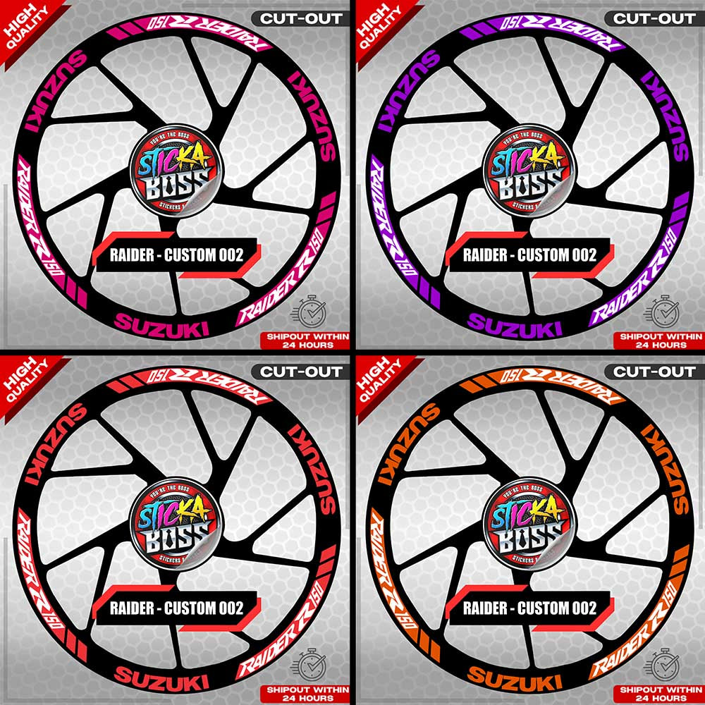 RAIDER R150 MAG STICKER SET ( 2 MAGS ) - CUSTOM 002 | VINYL WATERPROOF CUT-OUT DECALS