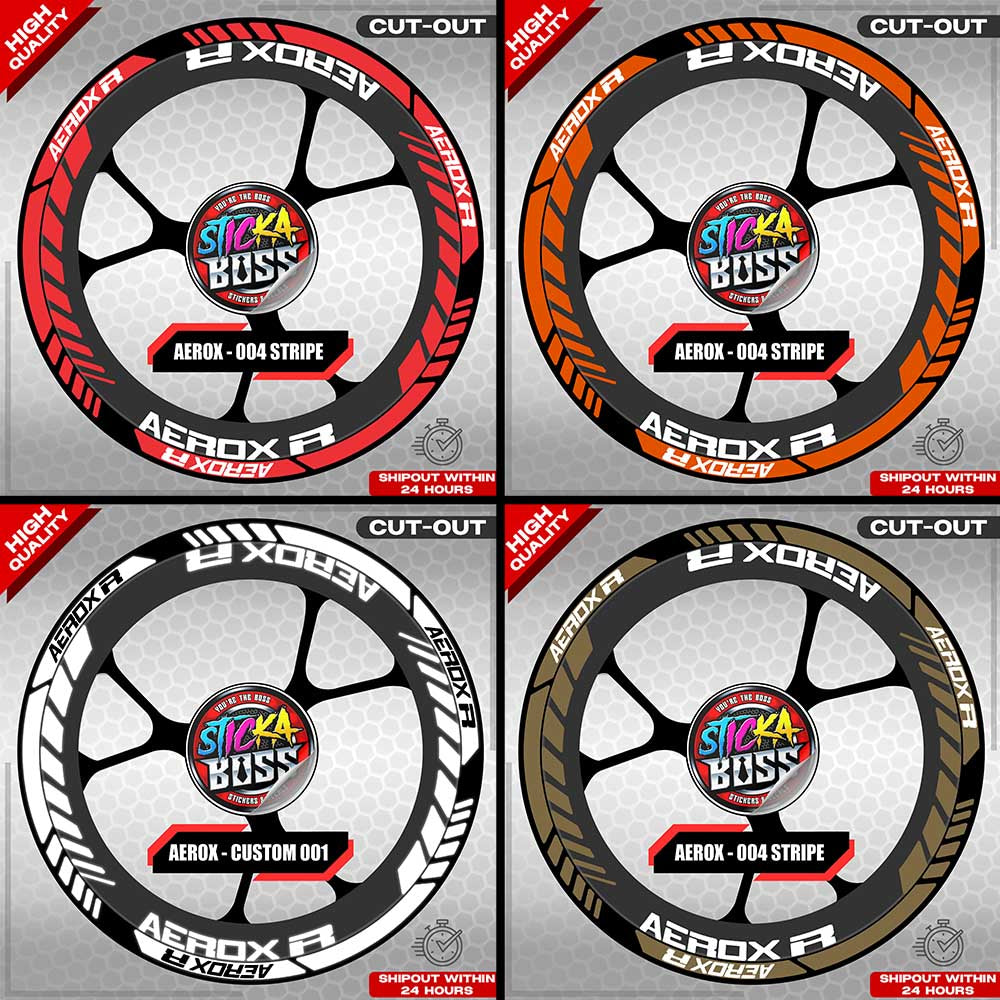 AEROX MAG STICKER SET ( 2 MAGS ) - 004 STRIPE | VINYL WATERPROOF CUT-OUT DECALS