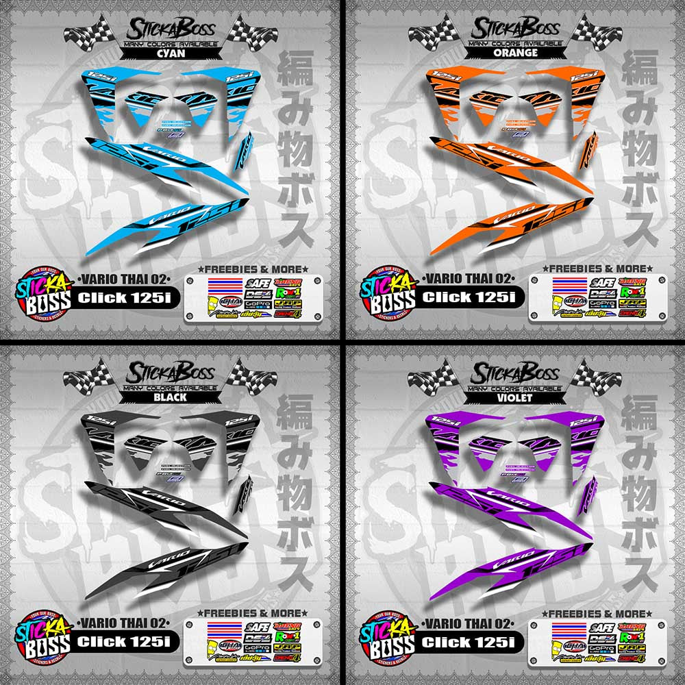 CLICK 125i V2 DECALS ( VARIO THAI 02 )【WITH FREEBIES】