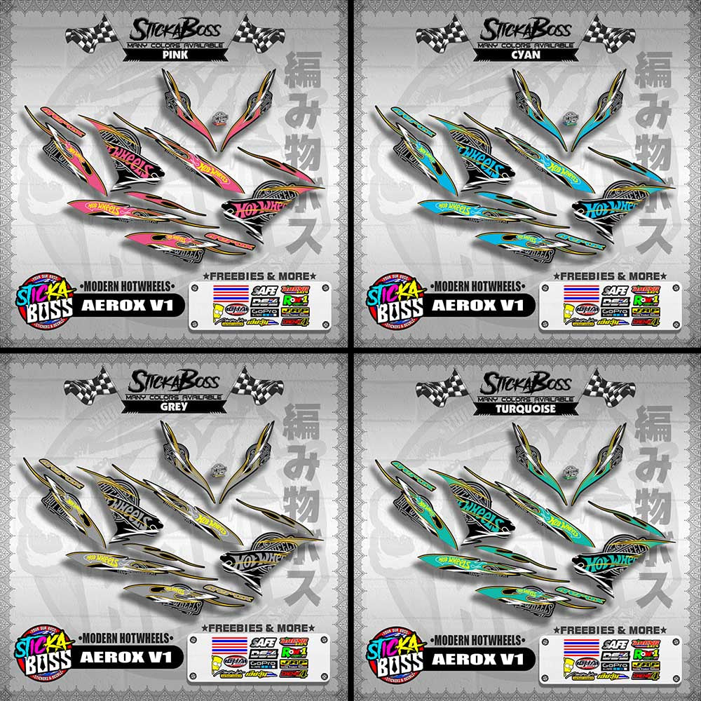 AEROX V1 DECALS ( MODERN HOTWHEELS )【WITH FREEBIES】