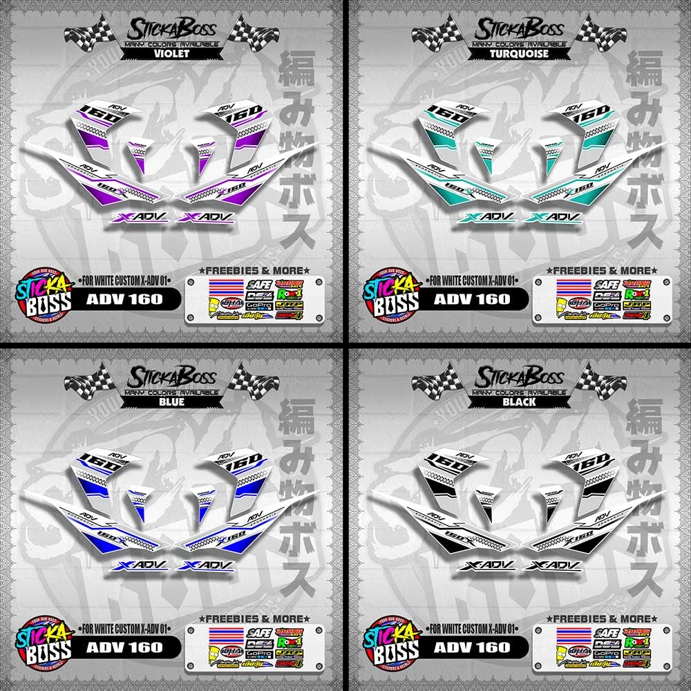 ADV 160 DECALS ( FOR WHITE CUSTOM X-ADV 01 )【WITH FREEBIES】
