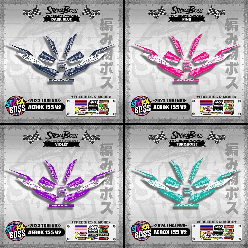AEROX 155 V2 DECALS ( 2024 THAI NVX )【WITH FREEBIES】