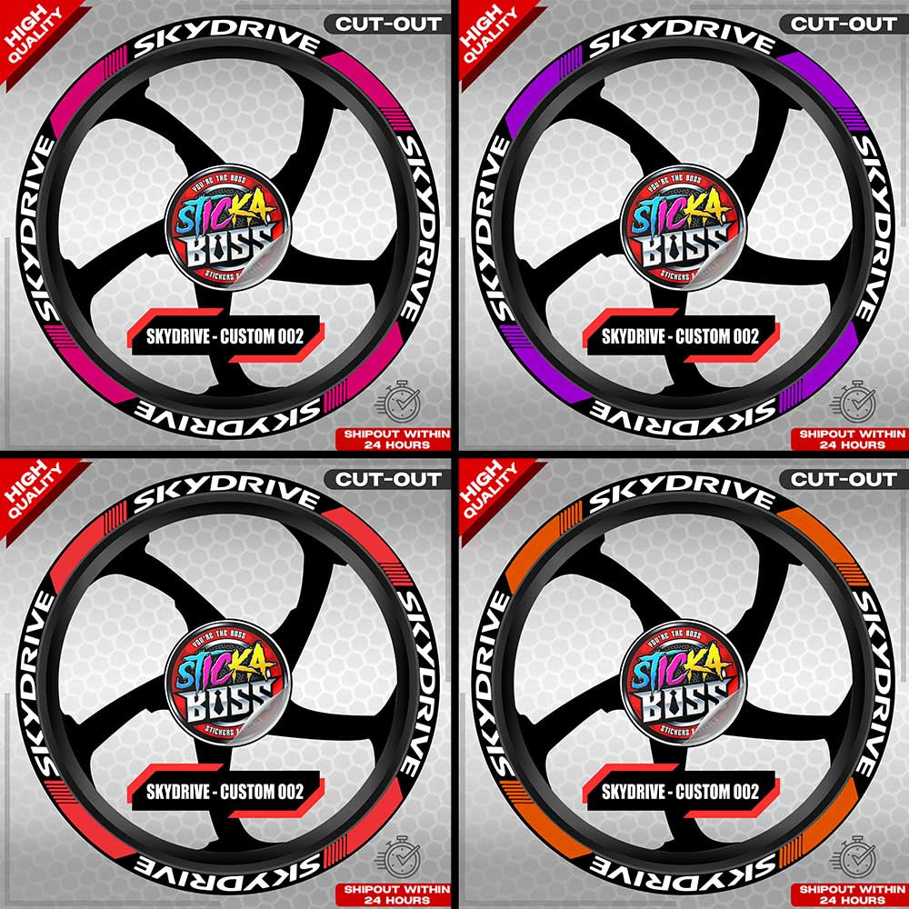 SKYDRIVE MAG STICKER SET ( 2 MAGS ) - CUSTOM 002 | VINYL WATERPROOF CUT-OUT DECALS