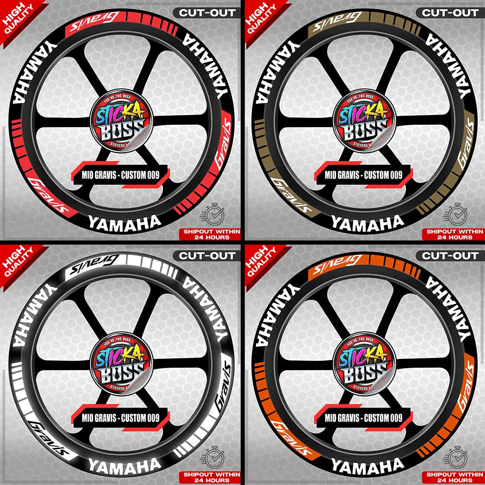 MIO GRAVIS MAG STICKER SET ( 2 MAGS ) - CUSTOM 009 | VINYL WATERPROOF CUT-OUT DECALS