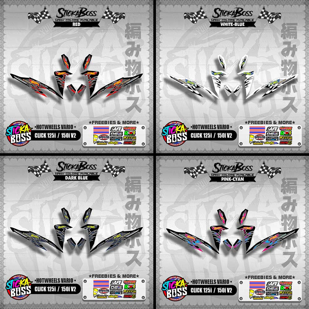 CLICK 125i / 150i V2 DECALS ( HOTWHEELS VARIO )【WITH FREEBIES】