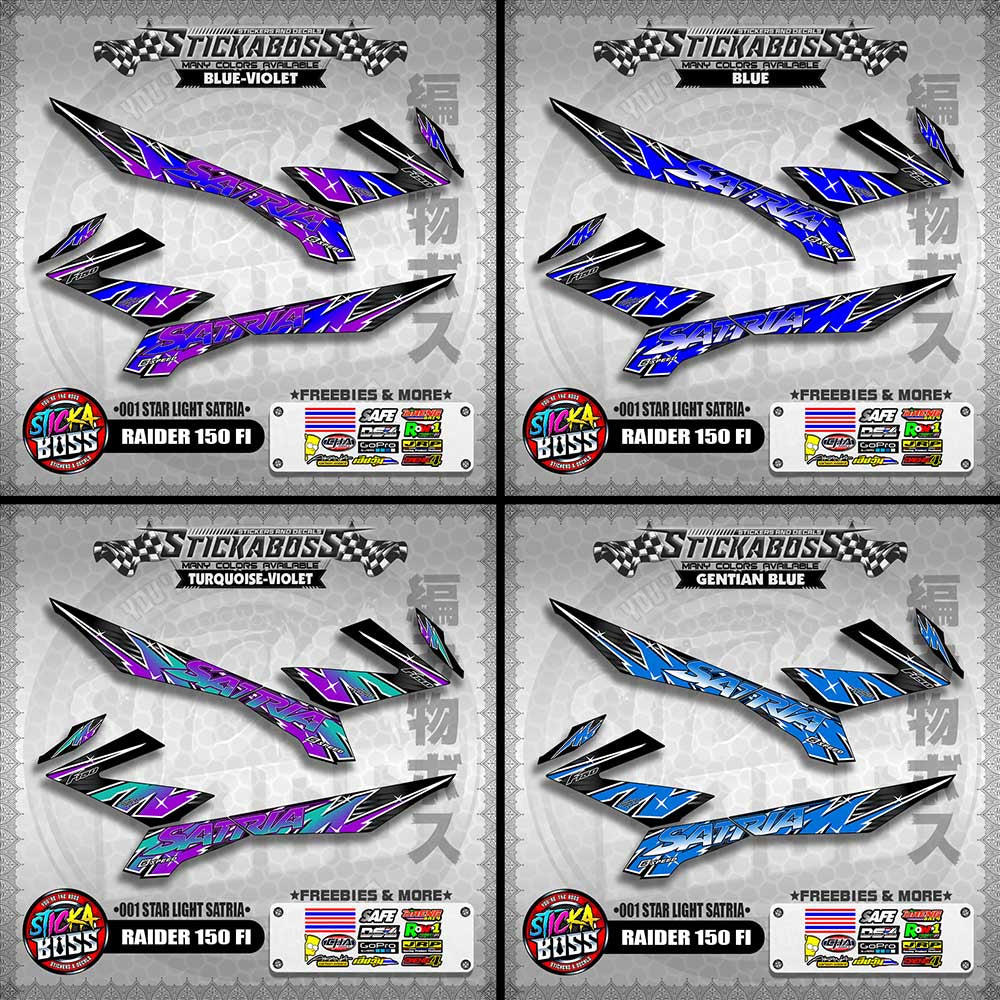 RAIDER 150 FI STICKER DECALS ( 001 START LIGHT SATRIA )【WITH FREEBIES】
