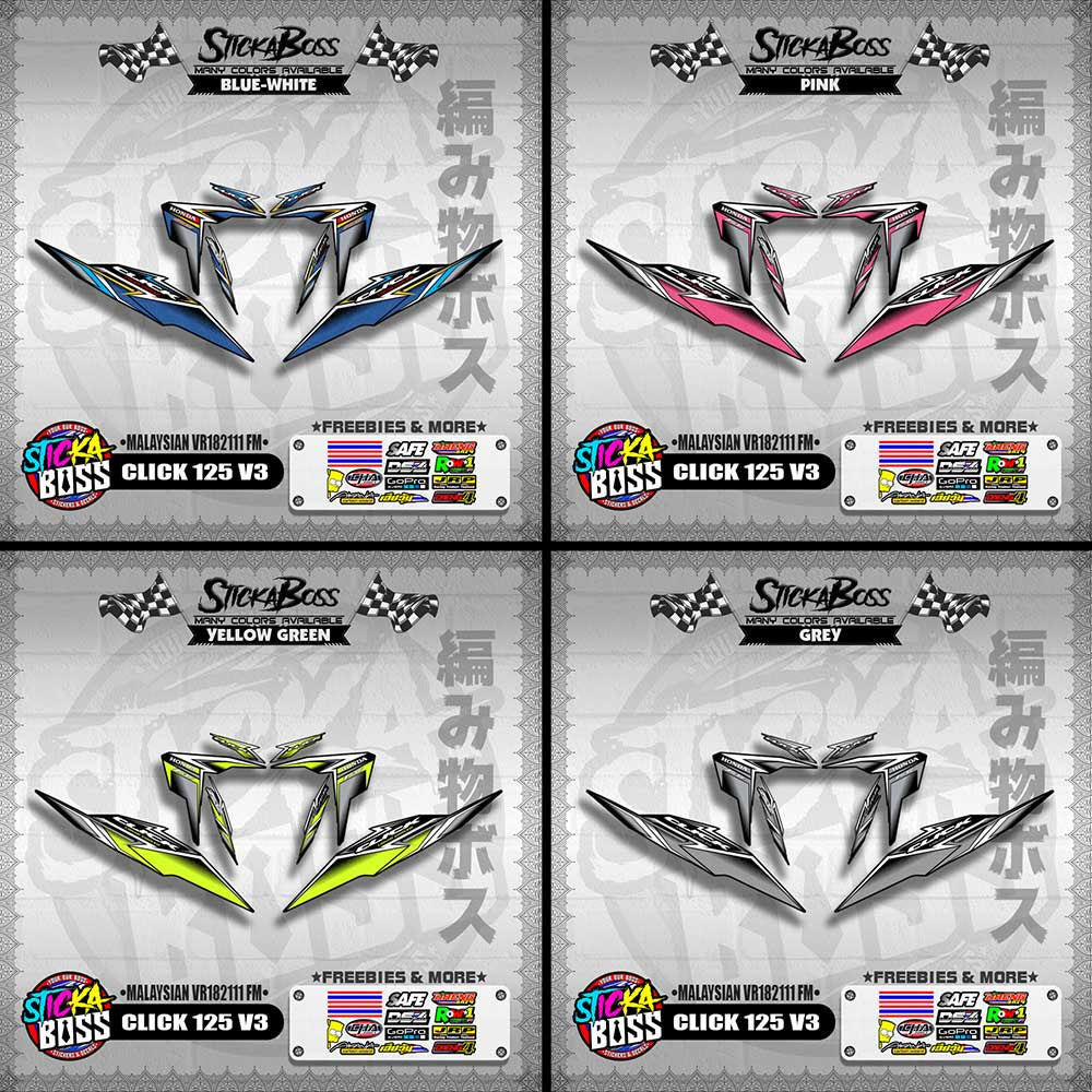 CLICK 125 V3 DECALS ( MALAYSIAN VR182111 FM )【WITH FREEBIES】