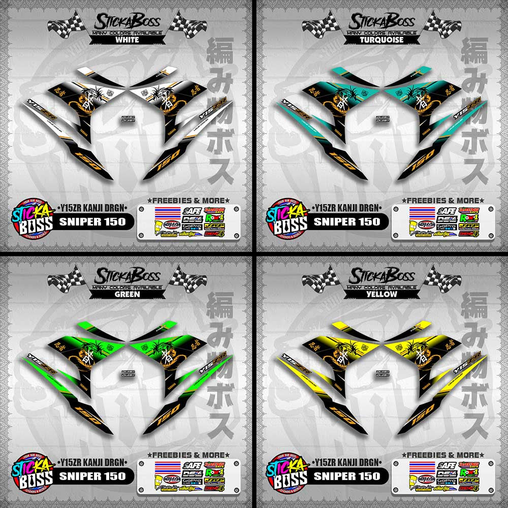 SNIPER 150 DECALS ( Y15ZR KANJI DRGN )【WITH FREEBIES】