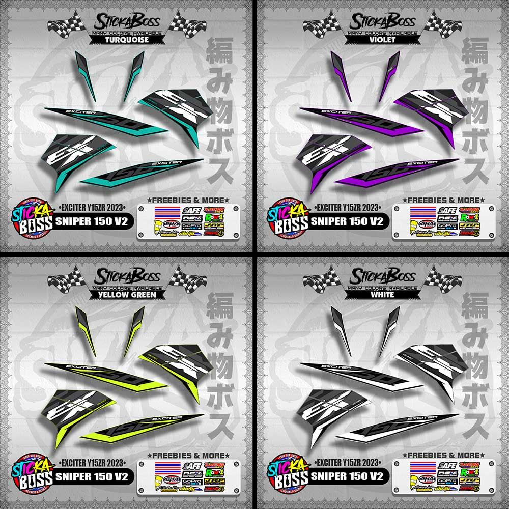 SNIPER 150 V2 DECALS ( EXCITER Y15ZR 2023 )【WITH FREEBIES】