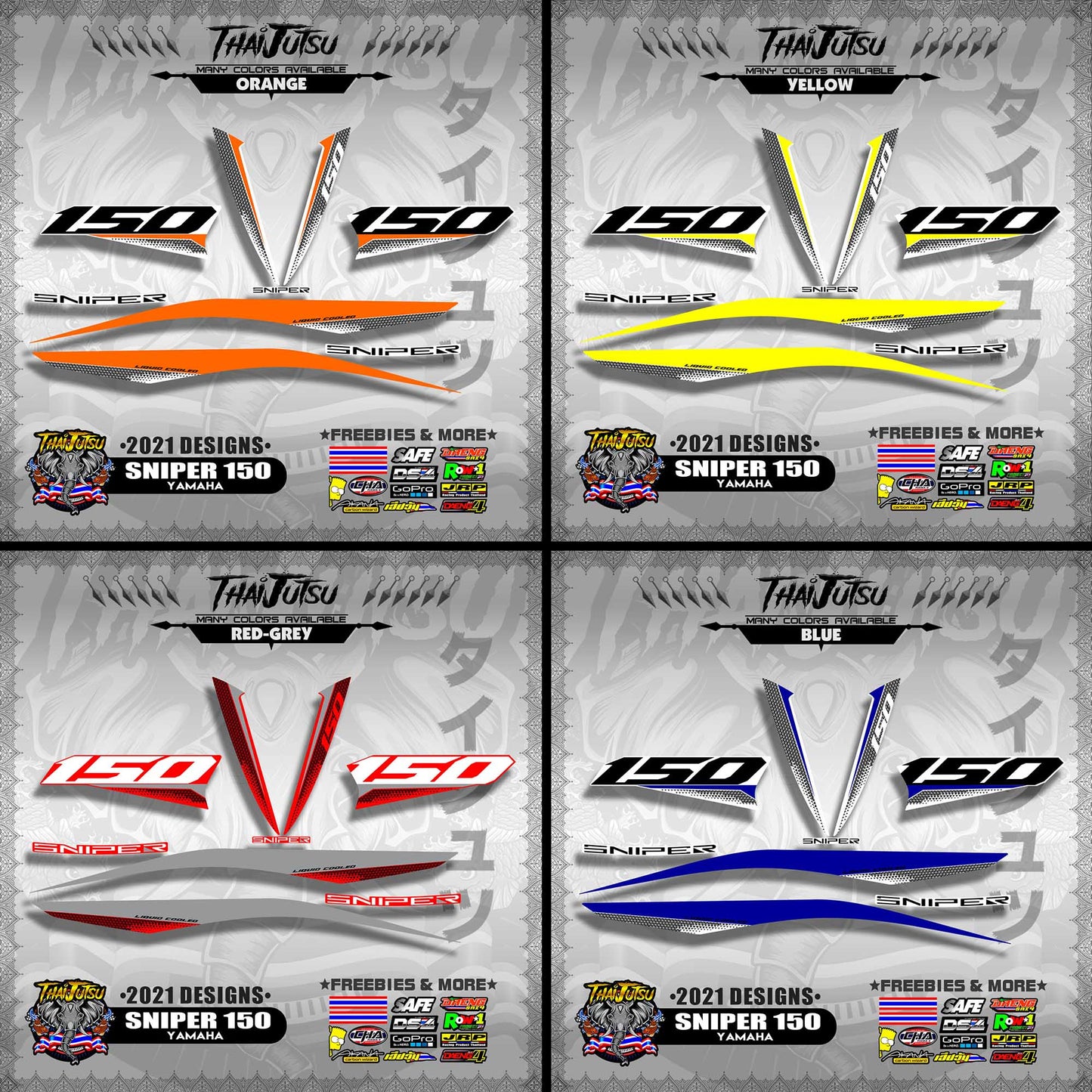 SNIPER 150 DECALS ( 2021 DESIGNS )【WITH FREEBIES】