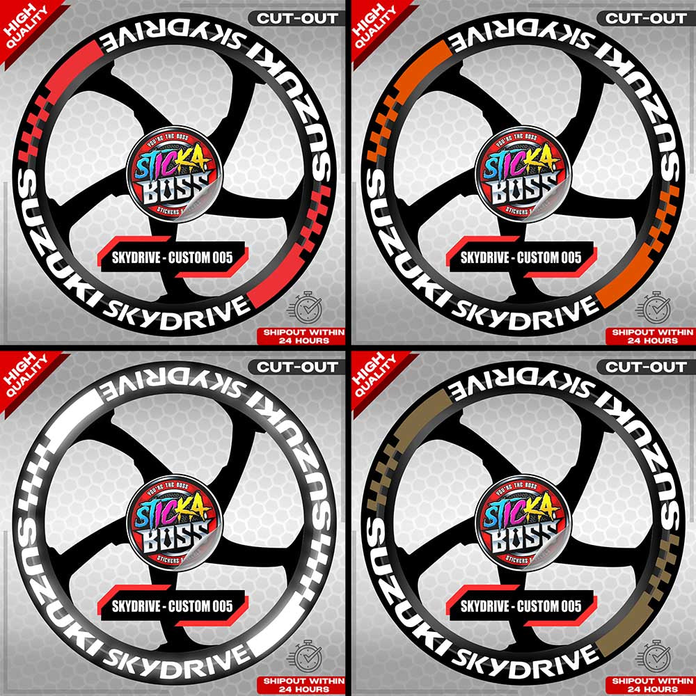 SKYDRIVE MAG STICKER SET ( 2 MAGS ) - CUSTOM 005 | VINYL WATERPROOF CUT-OUT DECALS