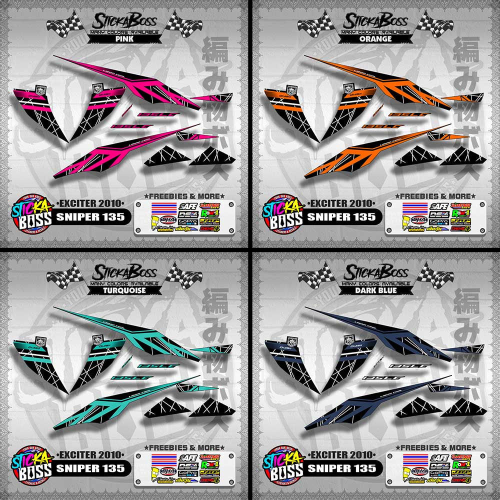 SNIPER 135 DECALS ( EXCITER 2010 )【WITH FREEBIES】