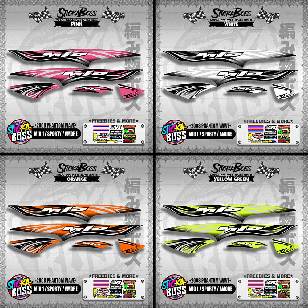 MIO 1 / SPORTY / AMORE DECALS ( 2008 PHANTOM WAVE )【WITH FREEBIES】