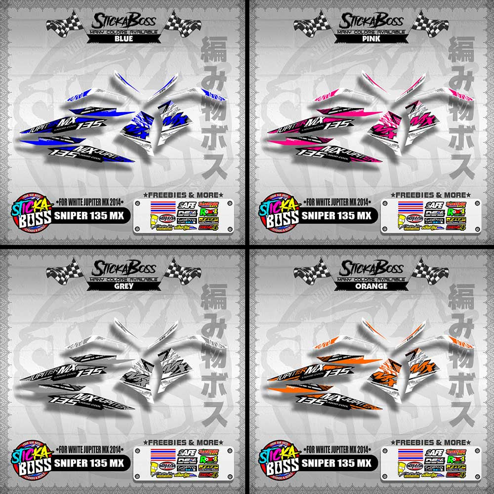 SNIPER 135 MX DECALS ( FOR WHITE JUPITER MX 2014 )【WITH FREEBIES】