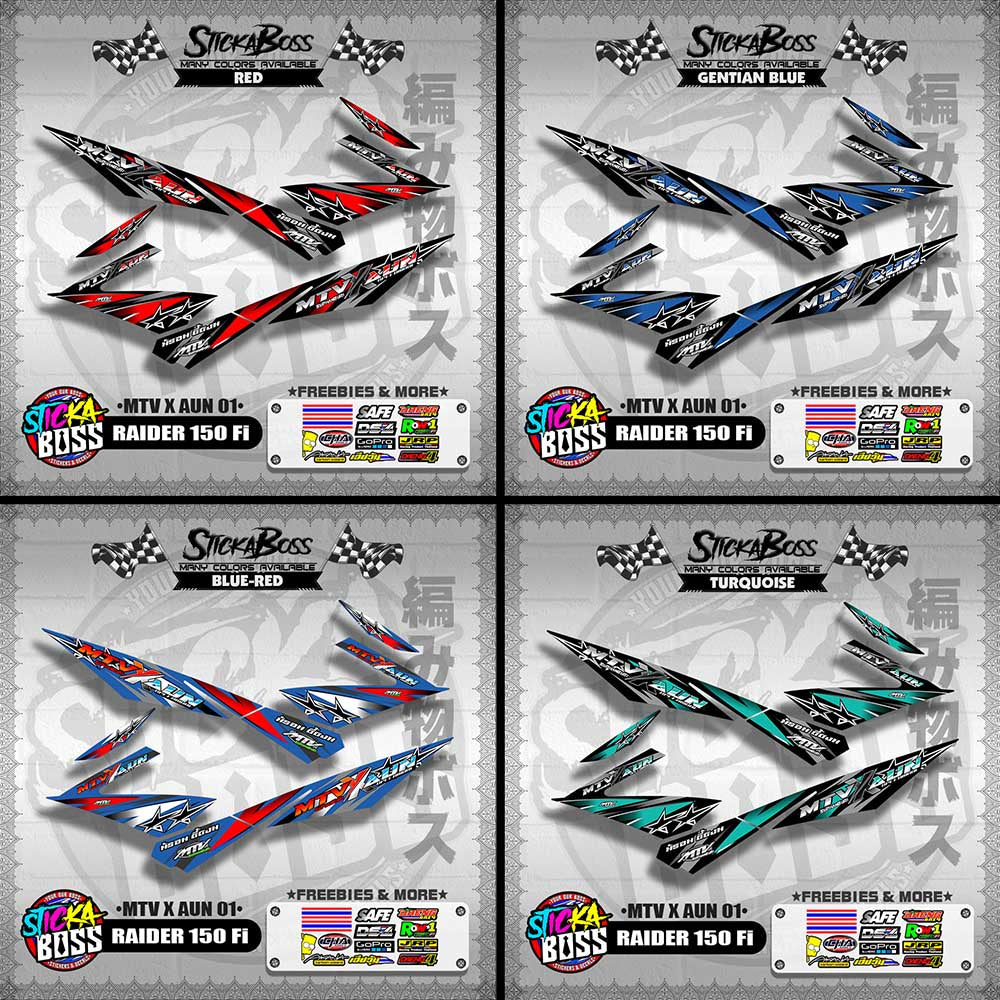 RAIDER 150 Fi DECALS ( MTV X AUN 01 )【WITH FREEBIES】