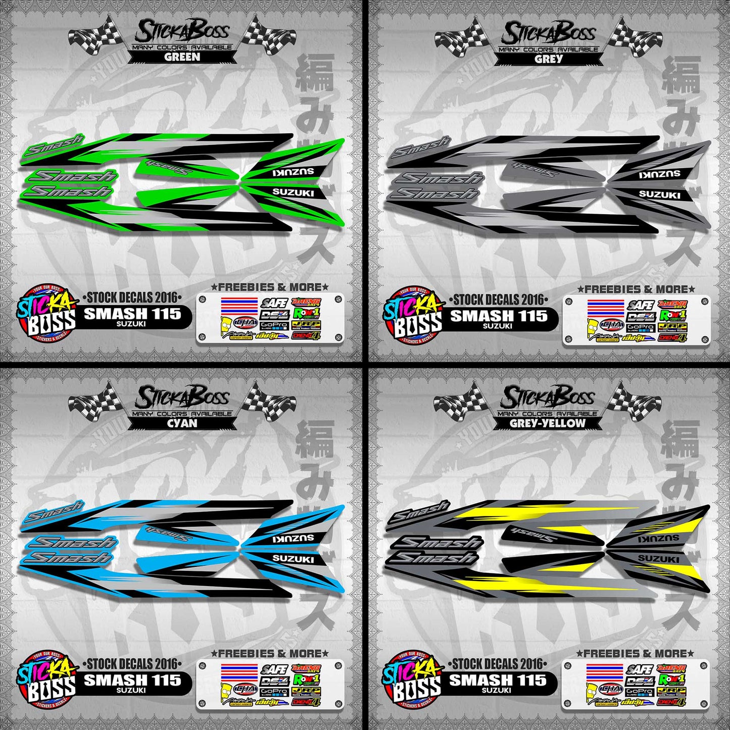 SMASH 115 ( STOCK DECALS 2016 )【WITH FREEBIES】