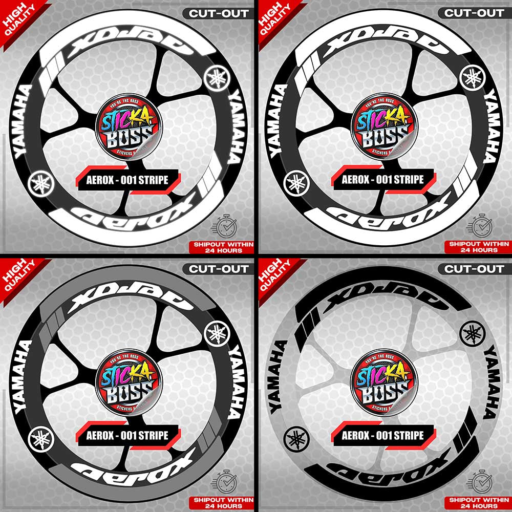 AEROX MAG STICKER SET ( 2 MAGS ) - 001 STRIPE | VINYL WATERPROOF CUT-OUT DECALS