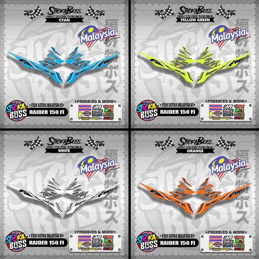 RAIDER 150 FI MALAYSIAN DECALS ( F150 SATRIA MALAYSIA 01 )【WITH FREEBIES】