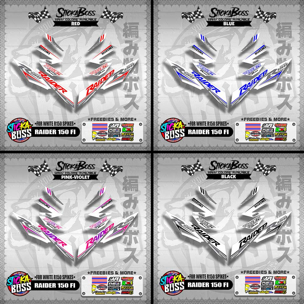RAIDER 150 FI DECALS ( FOR WHITE R150 SPIKES )【WITH FREEBIES】