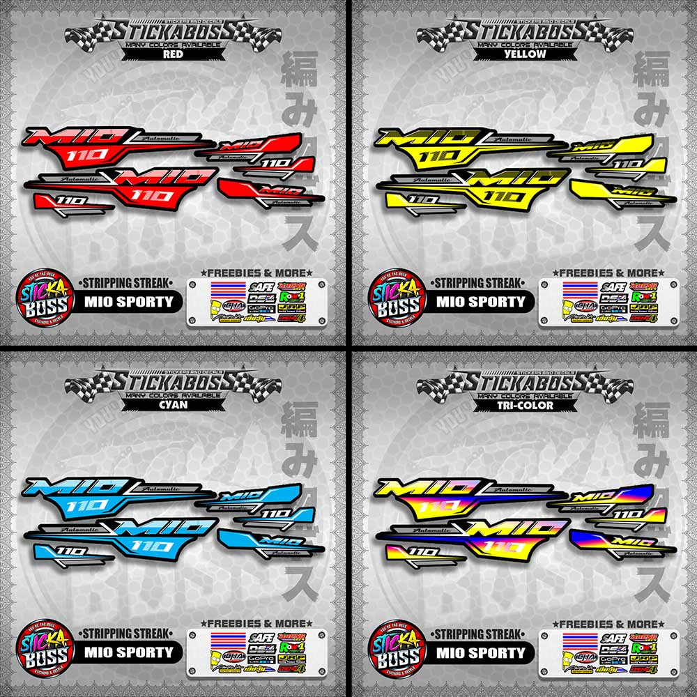 MIO SPORTY THAI CONCEPT STICKER DECALS ( STRIPPING STREAK )【WITH FREEBIES】