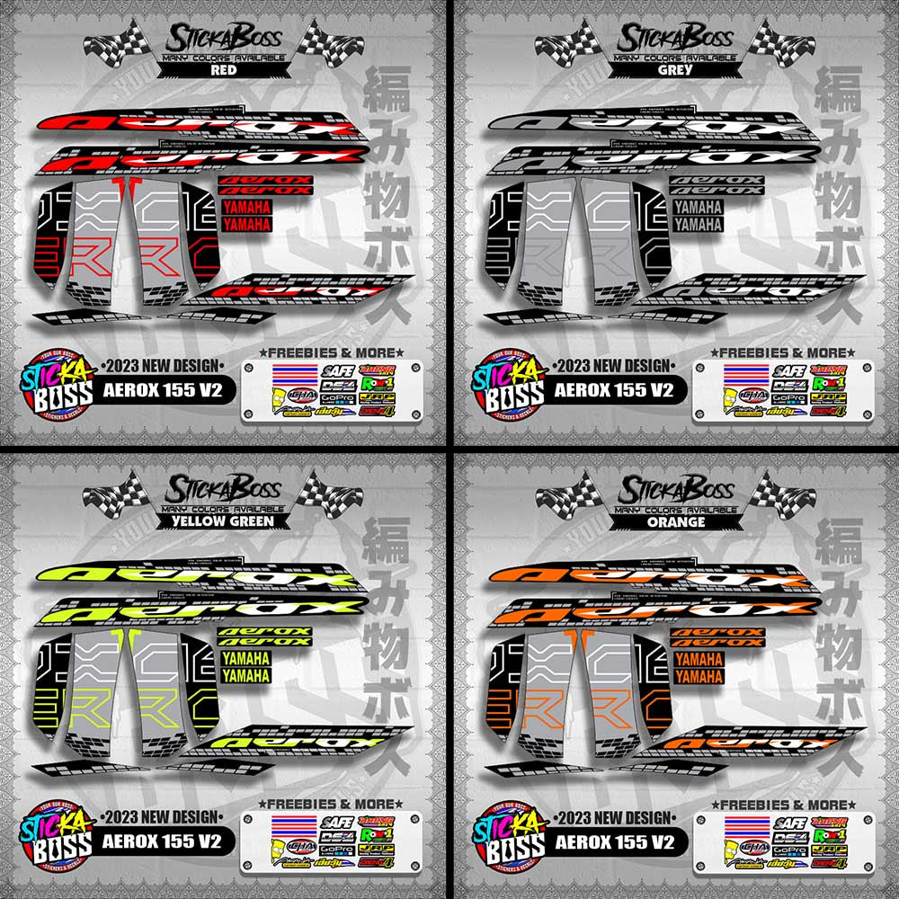 AEROX 155 V2 MALAYSIAN DECALS ( 2023 NEW DESIGN )【WITH FREEBIES】