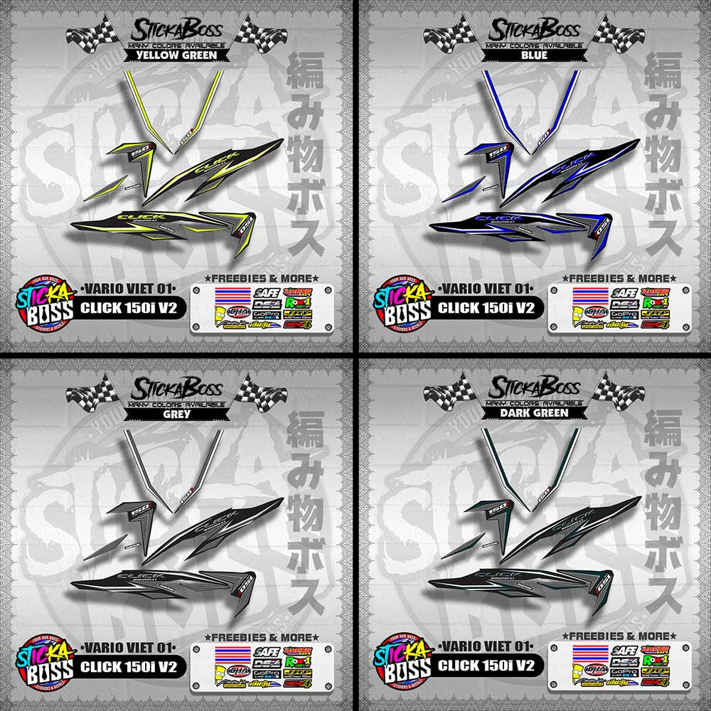 CLICK 150i V2 DECALS ( VARIO VIET 01 )【WITH FREEBIES】