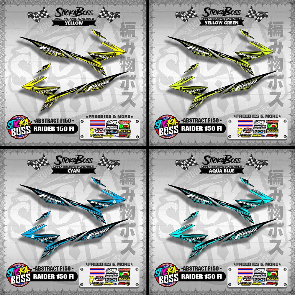 RAIDER 150 FI DECALS ( ABSTRACT F150 )【WITH FREEBIES】