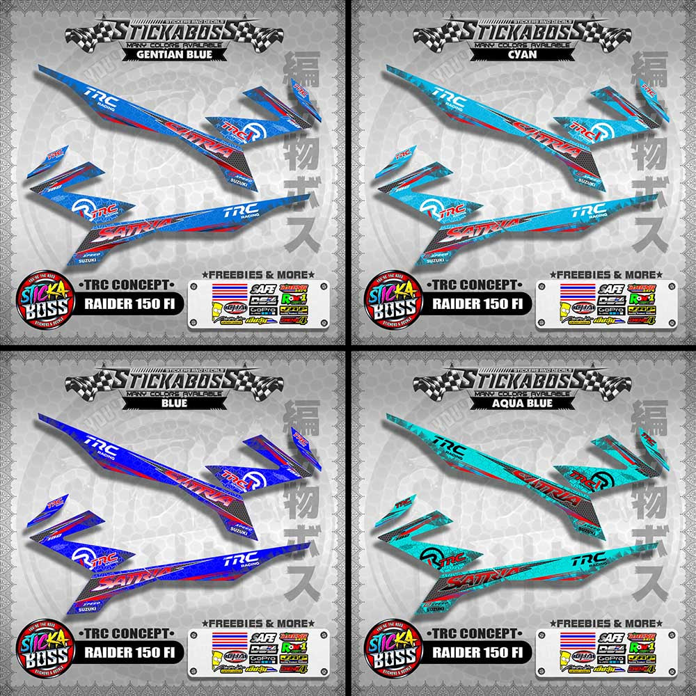 RAIDER 150 FI STICKER DECALS ( TRC CONCEPT SATRIA )【WITH FREEBIES】