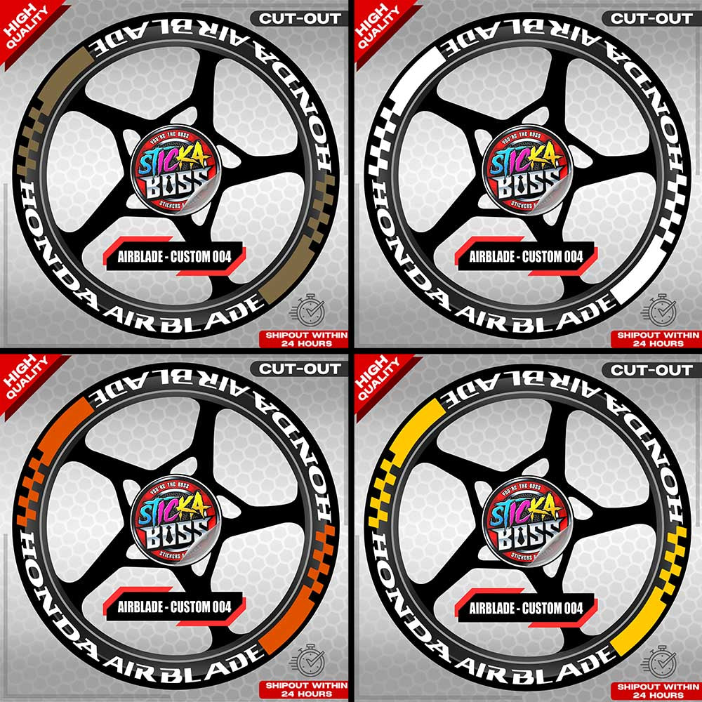 AIRBLADE 150 / 160 MAG STICKER SET ( 2 MAGS ) - CUSTOM 004 | VINYL WATERPROOF CUT-OUT DECALS