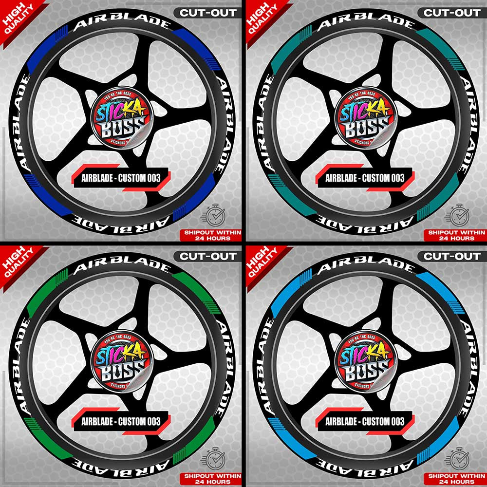AIRBLADE 150 / 160 MAG STICKER SET ( 2 MAGS ) - CUSTOM 003 | VINYL WATERPROOF CUT-OUT DECALS