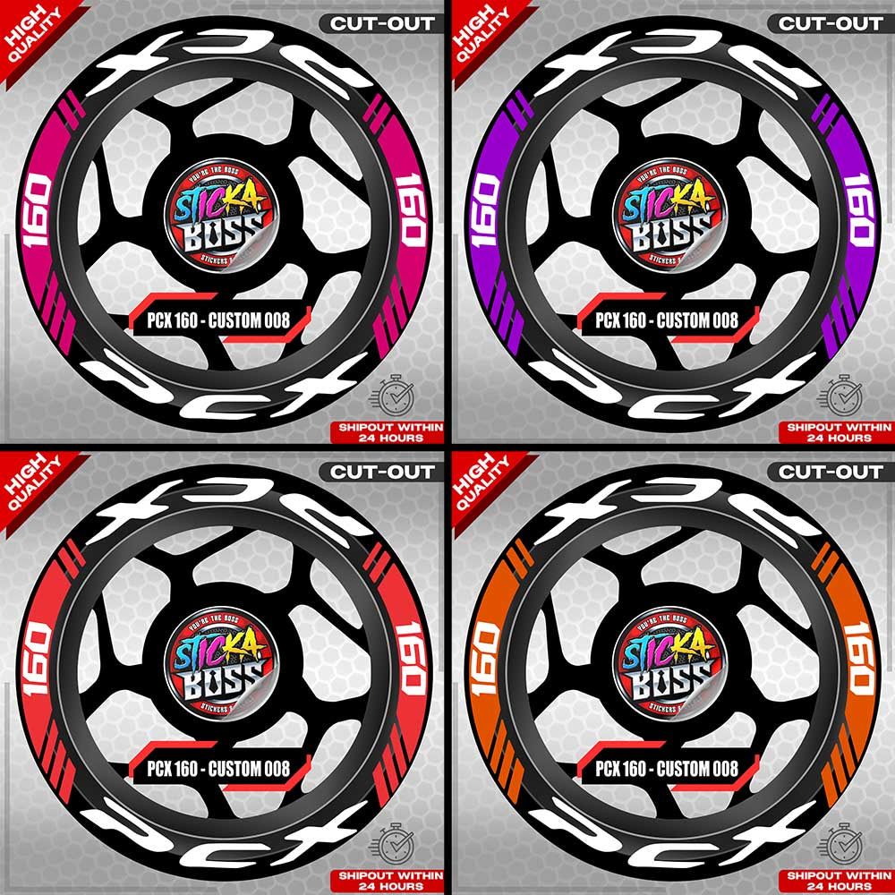 PCX 160 MAG STICKER SET ( 2 MAGS ) - CUSTOM 008 | VINYL WATERPROOF CUT-OUT DECALS