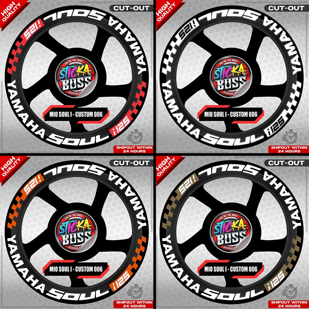 MIO SOUL I 125 MAG STICKER SET ( 2 MAGS ) - CUSTOM 006 | VINYL WATERPROOF CUT-OUT DECALS