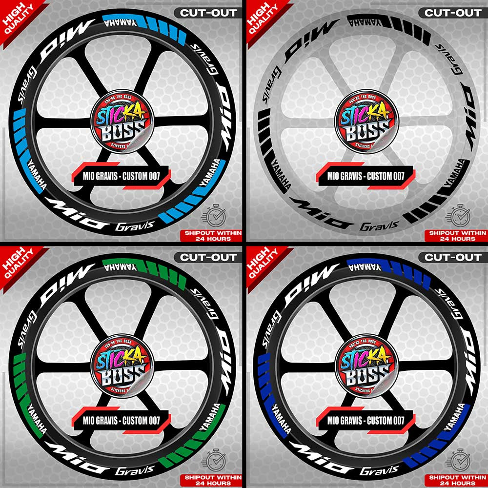 MIO GRAVIS MAG STICKER SET ( 2 MAGS ) - CUSTOM 007 | VINYL WATERPROOF CUT-OUT DECALS