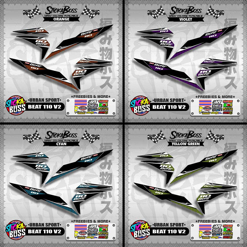 BEAT 110 FI V2 DECALS ( URBAN SPORT )【WITH FREEBIES】