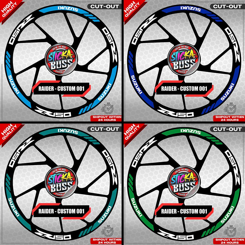 RAIDER R150 MAG STICKER SET ( 2 MAGS ) - CUSTOM 001 | VINYL WATERPROOF CUT-OUT DECALS