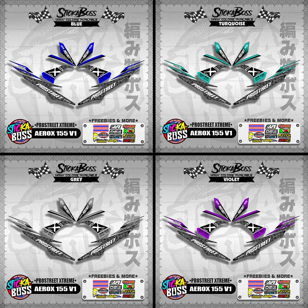 AEROX 155 V1 DECALS ( PROSTREET XTREME )【WITH FREEBIES】